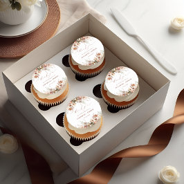 Rustic Boho Garden Blume Hochzeit Runder Aufkleber