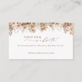 Rustic Boho Garden Blume Hochzeitswebsite Begleitkarte (Vorderseite)