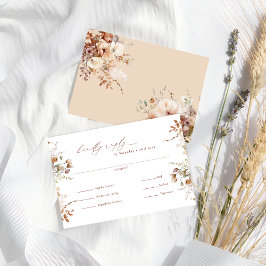Rustic Boho Garden Wedding Meal Choice RSVP Card