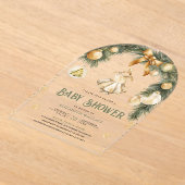 Rustic Boho Girl Winter Weihnachtsdusche Acryleinladungen (Ablage )