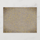 Rustic Boho Gold Liebe Herzkalender Save the Date Ankündigungspostkarte (Rückseite)