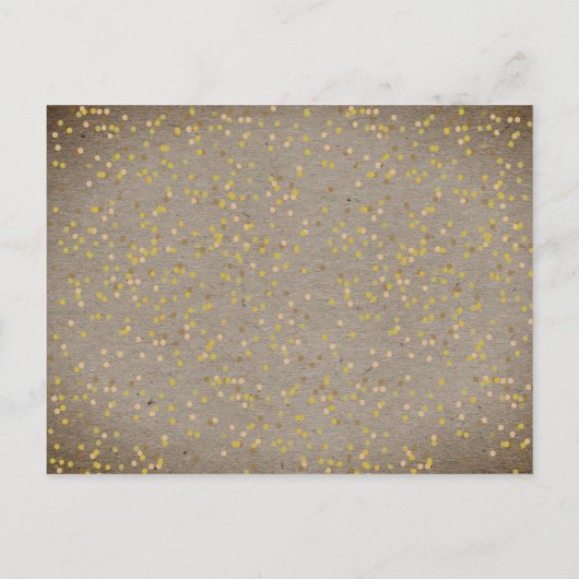 Rustic Boho Gold Liebe Herzkalender Save the Date Ankündigungspostkarte (Rückseite)