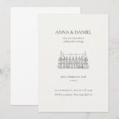 Rustic Boho Greenerity Einladung zur Hochzeit (Vorne/Hinten)