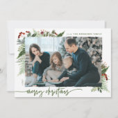 Rustic Boho Greenery Frohe Weihnachten 1 Foto (Vorderseite)