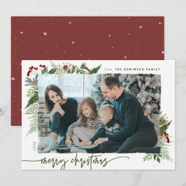 Rustic Boho Greenery Frohe Weihnachten 1 Foto