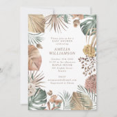 Rustic Boho Greenery Stilvolle Herbstdusche Einladung (Vorderseite)