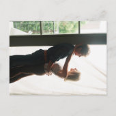 Rustic Boho Heart Calendar Foto Save the Date Ankündigungspostkarte (Rückseite)