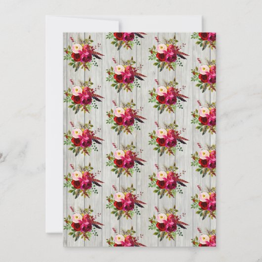 Rustic Boho Hochzeit Einladung mit Hirschliebhaber (Rückseite)