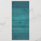 Rustic Boho Hochzeitsempfang Dankeschön-Karte Programm (Rückseite)