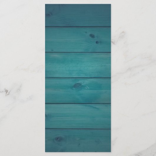 Rustic Boho Hochzeitsempfang Dankeschön-Karte Programm (Rückseite)