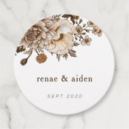 Rustic Boho Hochzeitsmarken, braun Vintag Geschenkanhänger