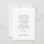 Rustic Boho Ivory Floral Wedding Vielen Dank Dankeskarte (Rückseite)