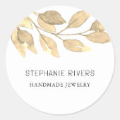 Rustic Boho Jewelier Maker Runder Aufkleber (Vorderseite)