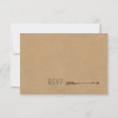 Rustic Boho Lässig Funny Wedding ID109 RSVP Karte (Rückseite)
