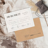 Rustic Boho Lässig Funny Wedding ID109 RSVP Karte