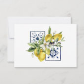 Rustic Boho Lemon Citrus Wedding RSVP Karte (Rückseite)