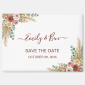 Rustic Boho Magnet Save the Date (Vorderseite)