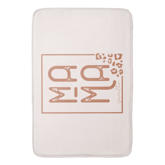 Rustic Boho Mama Badematte (Vorderseite Vertikal)