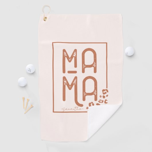 Rustic Boho Mama Golfhandtuch (Insitu)