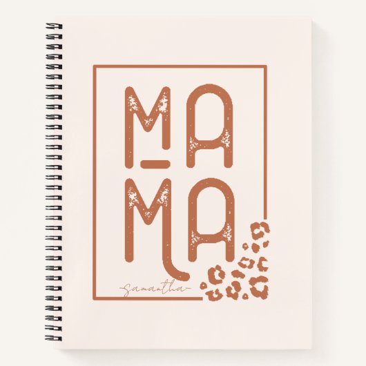 Rustic Boho Mama Notizblock (Vorderseite)