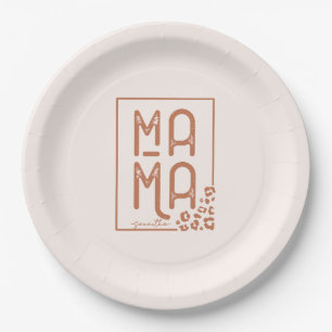 Rustic Boho Mama Pappteller