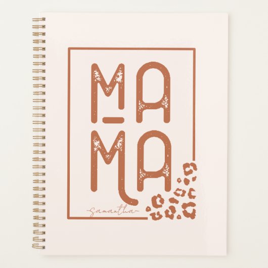 Rustic Boho Mama Planer (Vorderseite)