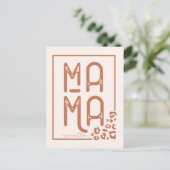 Rustic Boho Mama Postkarte (Stehend Vorderseite)