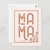 Rustic Boho Mama Postkarte (Vorne/Hinten)