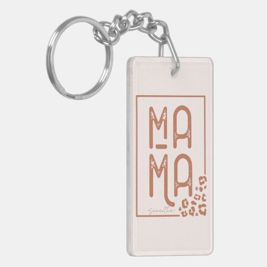 Rustic Boho Mama Schlüsselanhänger (Vorderseite links)