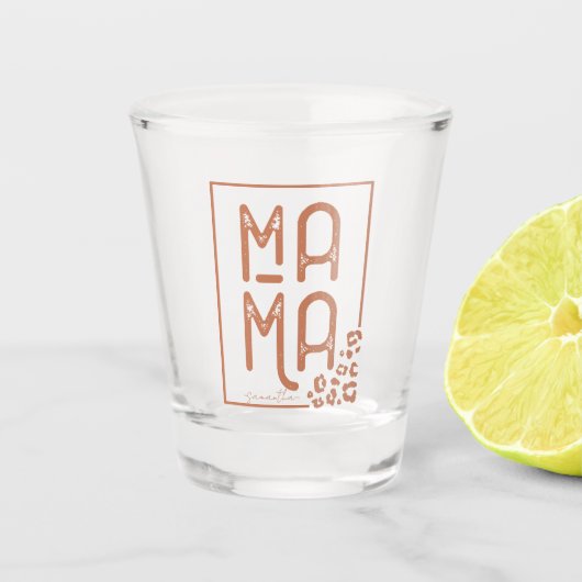 Rustic Boho Mama Schnapsglas (Vorderseite)