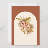 Rustic Boho Mama und Baby Lion Girl Babydusche Einladung (Rückseite)