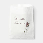 Rustic Boho Marsala Cream Floral Geschenktütchen (Vorderseite)