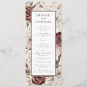 Rustic Boho Marsala Cream Floral Programm (Vorderseite)