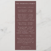 Rustic Boho Marsala Cream Floral Programm (Rückseite)