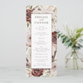 Rustic Boho Marsala Cream Floral Programm (Stehend Vorderseite)