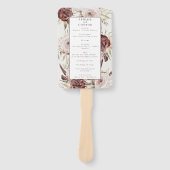 Rustic Boho Marsala Cream Floral Programm Fächer (Vorderseite)