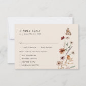 Rustic Boho Meal RSVP Card (Vorderseite)