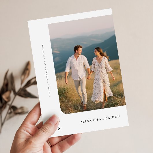 Rustic Boho Minimalistisch Wedding Einladung