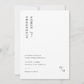 Rustic Boho Minimalistisch Wedding Einladung (Rückseite)