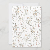 Rustic Boho Monogram Wedding Einladung (Rückseite)