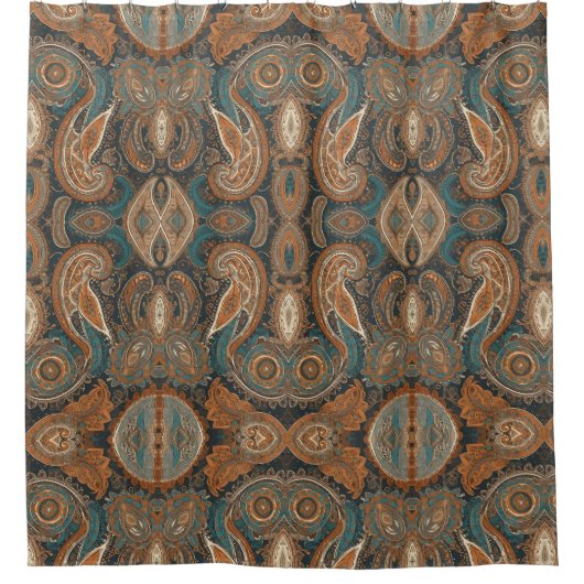 Rustic Boho Native Pattern Duschvorhang (Vorderseite)