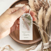Rustic Boho Pampas Grass Vielen Dank Geschenkanhänger