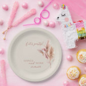 Rustic Boho Pampas Grass Wedding  Pappteller (Party)