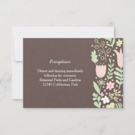 Rustic Boho Pastel Blume Wreath Wedding Einladung