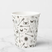 Rustic Boho Pattern ID1109 Pappbecher (Vorderseite)