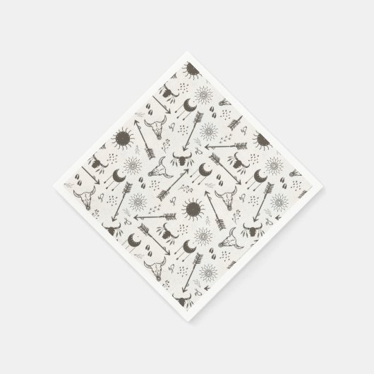 Rustic Boho Pattern ID1109 Serviette (Ecke)