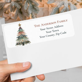 Rustic Boho Peach Green Christmas Tree Ornamente