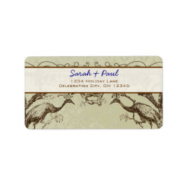 Rustic Boho Peacock Rücksendeadresse Adressaufkleber