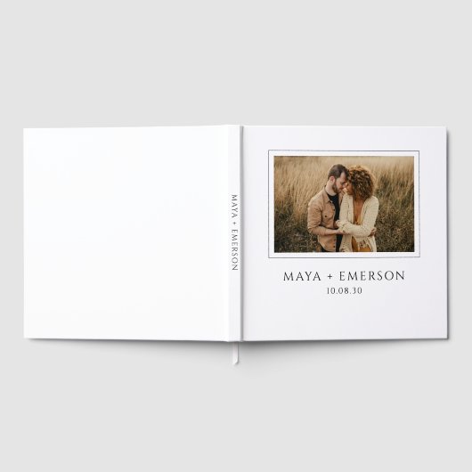 Rustic Boho Photo Wedding Gästebuch (Voll)