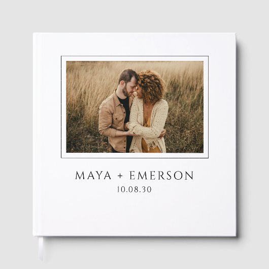 Rustic Boho Photo Wedding Gästebuch (Vorderseite)